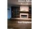 Brick fireplace with gas insert and built in shelves on both sides at 1308 S Spur --, Mesa, AZ 85204