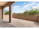 Covered patio with desert landscape view at 16953 W Merrell St, Goodyear, AZ 85395
