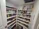 Walk-in pantry is fully stocked with ample storage on built in shelves at 1904 E Jarvis Ave, Mesa, AZ 85204