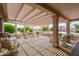 The covered patio provides scenic views of the surrounding community at 20039 N Hearthstone Dr, Surprise, AZ 85374