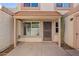 Welcoming covered patio area with front door at 7844 E Rovey Ave, Scottsdale, AZ 85250