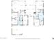 Detailed floor plan showcasing layout, bedroom locations, kitchen, bathrooms, and garage, providing a comprehensive view of the home's design at 20423 S 186Th St, Queen Creek, AZ 85142