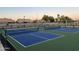 Community pickleball courts with green and blue surface at 3724 E Derringer Way, Gilbert, AZ 85297