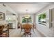 Comfortable dining room with backyard views, hardwood floors, and a stylish chandelier at 39 E Tam Oshanter Dr, Phoenix, AZ 85022