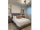 Cozy bedroom with stylish light fixtures and a comfortable bed with decorative pillows at 4540 N 35Th N Ave, Phoenix, AZ 85017