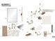 Bathroom detail board displaying luxurious fixtures and interior finishes at 5636 E Caballo Dr, Paradise Valley, AZ 85253