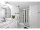 Bathroom featuring a vanity, toilet, and glass shower at 7920 E Camelback Rd # 612, Scottsdale, AZ 85251