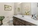 Bathroom with a single sink vanity, and neutral wall color at 9936 E Winter Sun Dr, Scottsdale, AZ 85262