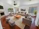 Bright living room with modern furnishings, a cozy fireplace, and large windows that provide ample natural light at 14065 W Cornerstone Trl, Surprise, AZ 85374