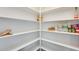 Walk-in pantry with ample white shelving, offering generous storage for food and household items at 16398 N Oachs Dr, Surprise, AZ 85374