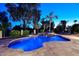 Backyard pool with lush landscaping at 2041 W Hemlock Way, Chandler, AZ 85248