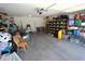 Well-organized garage with plenty of storage options, providing parking and room for various activities at 2434 E San Manuel Rd, San Tan Valley, AZ 85143