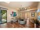 Cozy living room featuring hardwood floors, modern furnishings, and ample space for relaxation and entertainment at 3120 Arroyo Hondo --, Carefree, AZ 85377