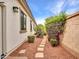 Charming side yard featuring desert landscaping and a stone walkway, creating a serene outdoor space at 3809 E Lynx Pl, Chandler, AZ 85249