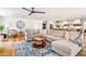 Spacious living room featuring modern decor, blue accent rug, and natural lighting at 5919 S Newberry Rd, Tempe, AZ 85283