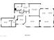 Detailed floorplan showcasing layout of bedrooms, living spaces, and bathrooms at 8733 W Laurel Ln, Peoria, AZ 85345