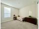 Bedroom with a neutral color palette, carpet, window and single bed at 18100 N Piccolo Dr, Maricopa, AZ 85138