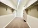 Walk-in closet with carpet and clothes rods, shelves and carpet at 18100 N Piccolo Dr, Maricopa, AZ 85138