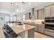 Well-appointed kitchen with granite counters, stainless steel appliances, and a large island with barstool seating at 19045 N 269Th Dr, Buckeye, AZ 85396