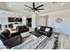 Comfortable living area with backyard access and views into the modern, functional kitchen at 20171 W Cheery Lynn Rd, Buckeye, AZ 85396