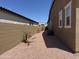 Side yard featuring decorative gravel, vibrant plants, and a well-maintained outdoor space at 20171 W Cheery Lynn Rd, Buckeye, AZ 85396
