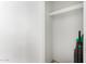 A small, walk-in storage closet with white walls and a single shelf at 214 W June Cir, Mesa, AZ 85201
