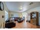 Inviting living room with leather sectional, terracotta tile flooring and an open layout at 220 E 14Th St, Tempe, AZ 85281