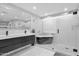 Bright bathroom showcasing double vanity, free standing tub, and frameless glass shower at 3436 E Gary Way, Gilbert, AZ 85234