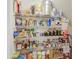 Well-stocked pantry featuring multiple shelves, a variety of food items, and ample storage space at 46057 W Dutchman Dr, Maricopa, AZ 85139