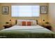 Comfortable bedroom featuring a bed with cozy textiles, complemented by stylish bedside tables and lamps at 6901 E Portland St, Scottsdale, AZ 85257