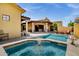 Beautiful pool area with a stone fountain and plenty of room to relax at 9290 E Thompson Peak Pkwy # 409, Scottsdale, AZ 85255
