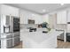 Bright kitchen featuring white cabinetry, stainless steel appliances, and a center island at 16956 W Alice Ave, Waddell, AZ 85355