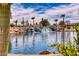 Scenic water feature with waterfalls, lush greenery, and desert landscaping creates a tranquil ambiance at 17192 W Hermosa Dr, Surprise, AZ 85387