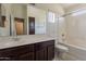 Functional bathroom featuring a vanity, sink, toilet, and shower-tub at 18250 N 32Nd St # 1019, Phoenix, AZ 85032