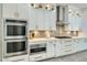 Contemporary kitchen design featuring white cabinets, stainless steel appliances, and stylish gold hardware at 1890 E Sagittarius Pl, Chandler, AZ 85249