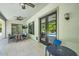 Relaxing covered patio with comfortable seating and views of the sparkling pool at 1890 E Sagittarius Pl, Chandler, AZ 85249