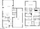 Detailed floor plan showcasing the layout of the two-story home, including the kitchen, living room, and bedrooms at 20473 W Legend Trl, Buckeye, AZ 85396