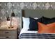 Detailed view of a stylish bedroom with a comfortable bed, decorative pillows, and attractive decor at 2205 N Peden Dr, Chandler, AZ 85225
