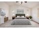 Comfortable main bedroom featuring carpet, neutral colors and vaulted ceiling at 2308 S Bernard --, Mesa, AZ 85209