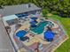 Aerial view of an amazing backyard with pool and outdoor living area at 25829 S Mandarin Dr, Queen Creek, AZ 85142