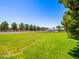 Expansive green front lawn and manicured landscaping provide curb appeal at 25829 S Mandarin Dr, Queen Creek, AZ 85142
