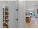 Well-stocked pantry with ample shelving for organized food storage, blending functionality with modern design at 3929 E Bloomfield Pkwy, Gilbert, AZ 85296