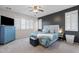 Comfortable main bedroom with shutters and blue accents at 4366 E Lexington Ave, Gilbert, AZ 85234