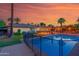 Fenced in sparkling pool with an expansive covered patio at 5402 E Larkspur Dr, Scottsdale, AZ 85254