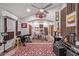 Music studio with instruments, rugs, soundproofing, and artistic decor at 5402 E Larkspur Dr, Scottsdale, AZ 85254