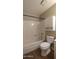 Bright bathroom featuring a shower/tub combo, toilet, and white vanity at 1033 S Florence Dr, Mesa, AZ 85208