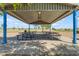 A park pavilion with multiple picnic tables, great for gatherings and outdoor dining at 1511 E Harmony Ave, Mesa, AZ 85204
