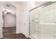 Bathroom with a walk-in shower that is connected to a bedroom at 2554 E Vermont Dr, Gilbert, AZ 85295
