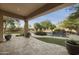 Relaxing backyard pool area with lush landscaping, creating a private and serene oasis for outdoor enjoyment at 2727 S Balboa Dr, Gilbert, AZ 85295