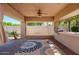 Outdoor kitchen and patio area with built-in barbecue at 3949 E Norcroft Cir, Mesa, AZ 85215